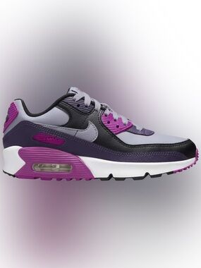 💜👟 Nike Air Max 90 GS “Dark Raisin” Youth Sneakers Size 2Y Big Girls 👟💜